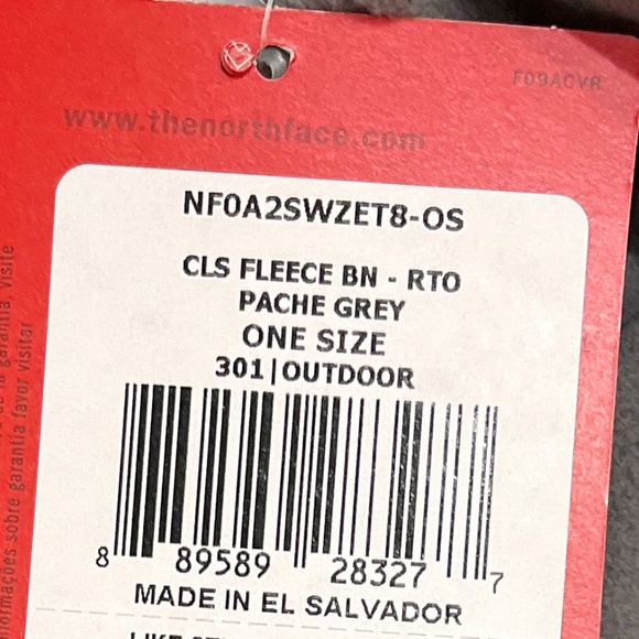 NWT The North Face Pache Grey Classic Fleece Beanie - Picture 12 of 12